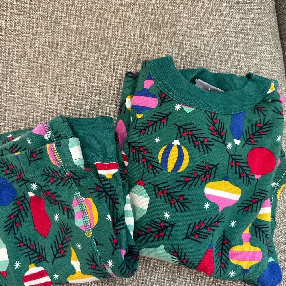 Festive Green Kids Pajamas